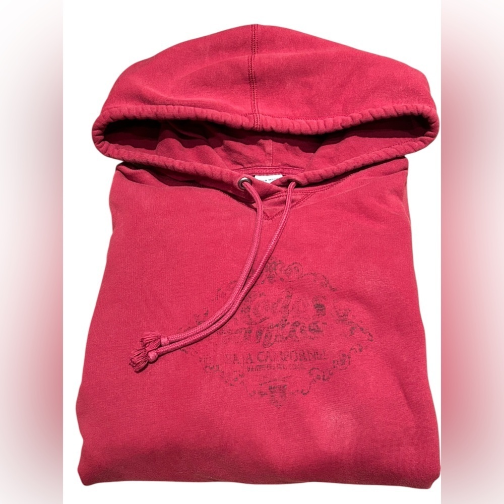 Old Navy Red Graphic Pullover Hoodie Fleece Casual Y2K Cozy Women’s Large